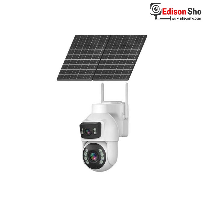 دوربین سولار سیمکارتی دو لنز دو پنل موتورایز 18X ZOOM