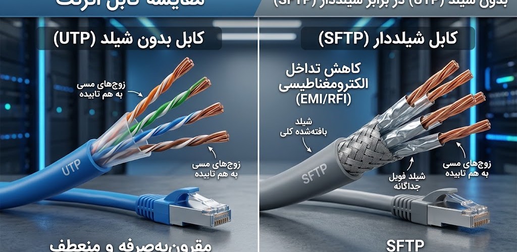 تفاوت کابل UTP و SFTP
