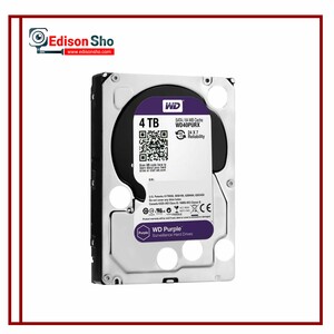 هارد دیسک اینترنال وسترن دیجیتال سری بنفش ظرفیت 4 ترابایت گارانتی سازگار حامی آواژن