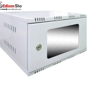 رک  سفید درب شیشه ای 4 یونیت عمق35 AHP