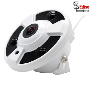 دوربین تحت شبکه ip فلزی 5053 fish eye w mic poe 5MP (مدل 880)