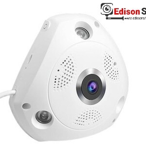 دوربین تحت شبکه کیس  پلاستیکی با لنز  5 مگ fish eye w mic poe (مدل 770)