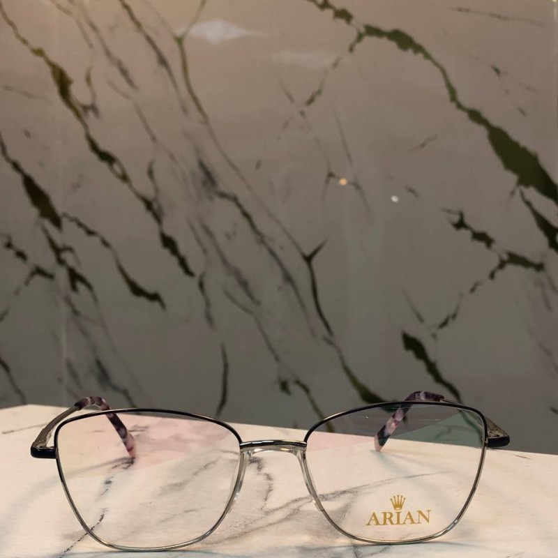 فریم طبی ARIAN مدل SquareLight رنگ Silver/Purple Marble