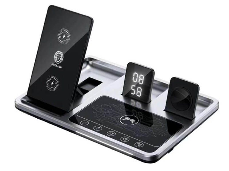 شارژر وایرلس چندکاره گرین Green 4 in 1 Wireless Charger Station GN4IN1WCS