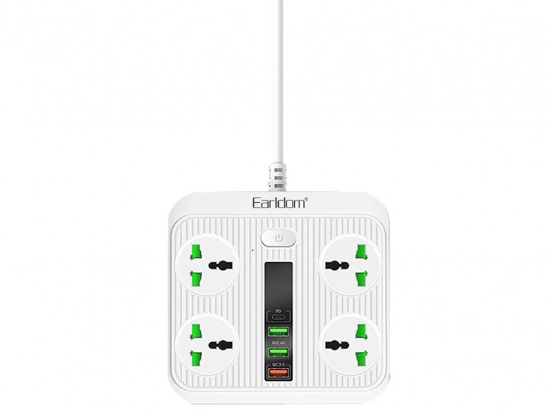 چندراهی هوشمند ارلدام Earldom Multiport Smart Power Outlet 3000W 5V/3A ES-SC05