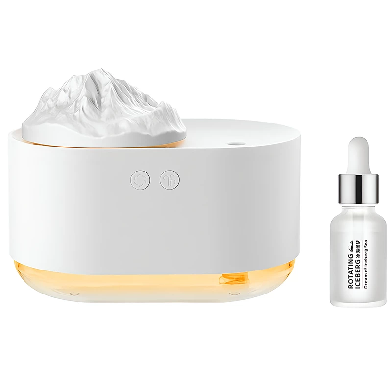 دستگاه بخور سرد و آروماتراپی شارژی H1-S طرح کوه یخ چرخان