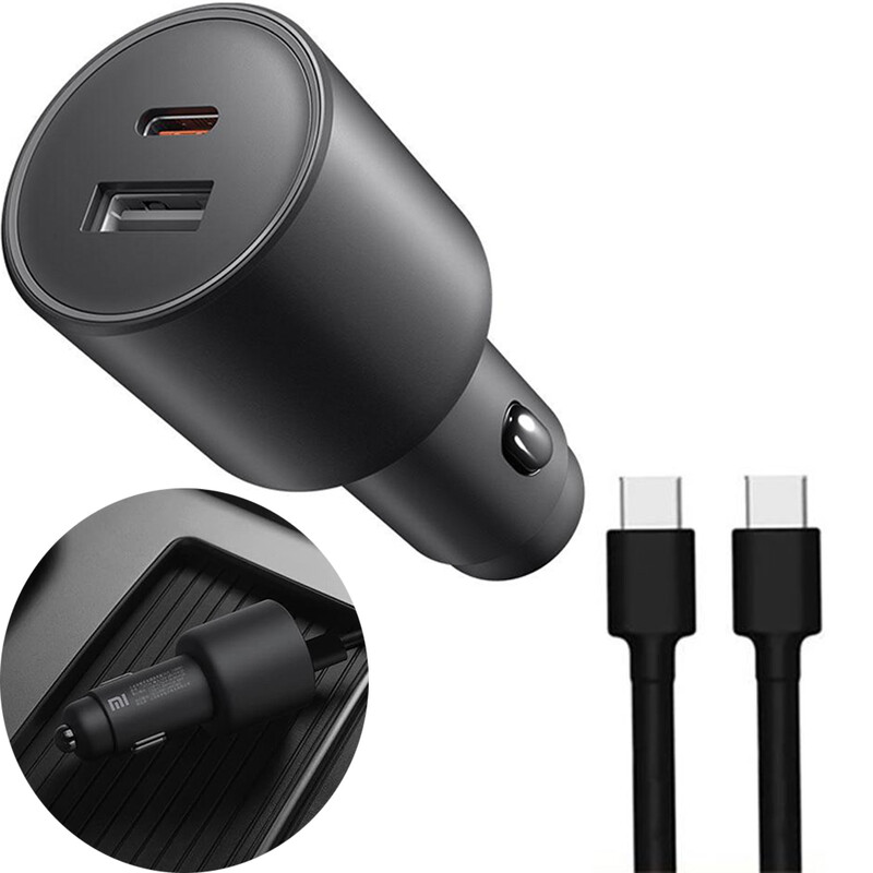 شارژر فندکی فست شارژ شیائومی Xiaomi اصل مدل MDY-16-ER توان 100 وات