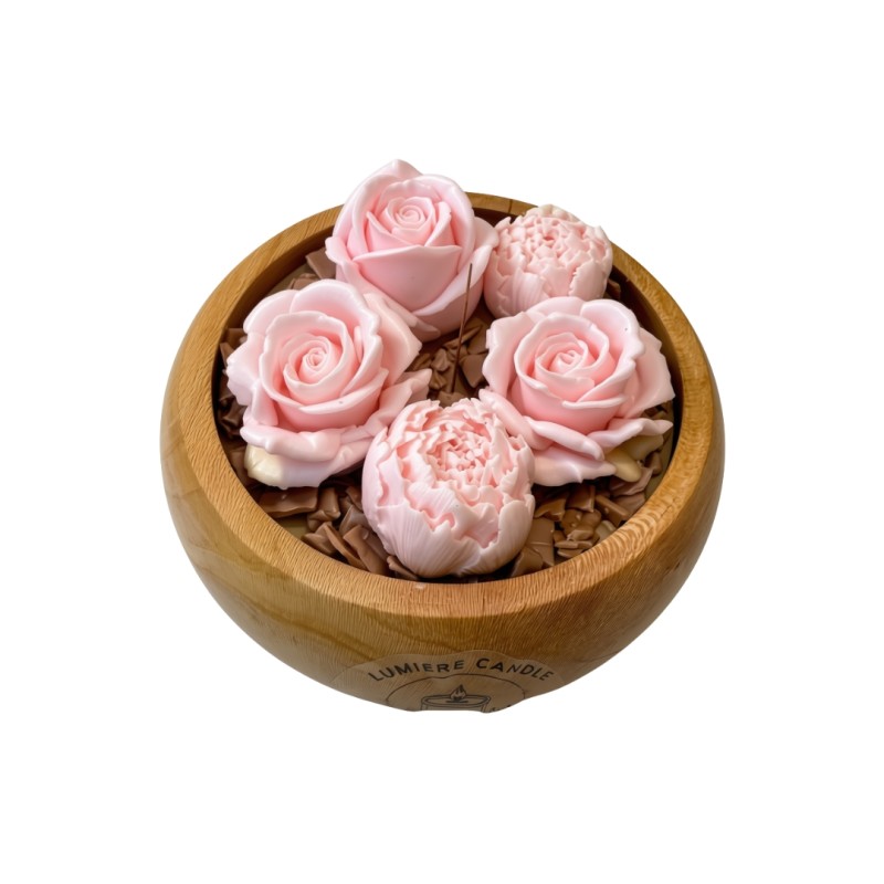شمع معطر دکوراتیو دست‌ساز برند Lumiere مدل Spring flower
