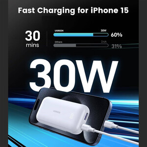 شارژر همراه تایپ سی و یو اس بی 30 وات 10000 یوگرین