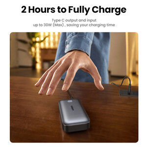 بهترین پاوربانک شارژ سریع تایپ سی و یو اس بی 30 وات 10000 یوگرین