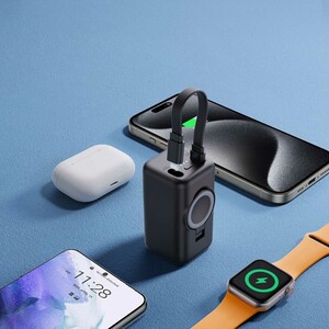 خرید پاوربانک وایرلس اپل‌واچ و ساعت هوشمند 5000 میلی‌آمپر با کابل لایتنینگ جویروم