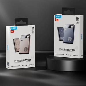 پاوربانک مغناطیسی  10000  با طراحی رترو به همراه رادیو راک