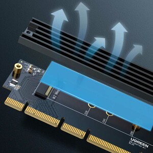 دفع حرارت کارت تبدیل PCIe 4.0 به M.2 NVMe یوگرین