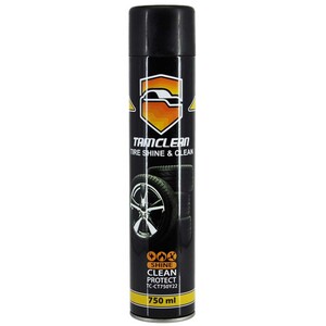 اسپری براق‌کننده لاستیک و پولیش تایر ماشین تام کلین 750 میلی‌لیتر TC-CT750Y22