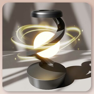 چراغ خواب شارژی طرح کره چرخشی و شارژ وایرلس