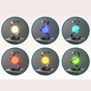 چراغ خواب شارژی طرح کره چرخشی و شارژ وایرلس