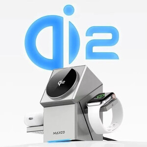 کیفیت شارژر بی سیم رومیزی 15 وات سه کاره مکس کو