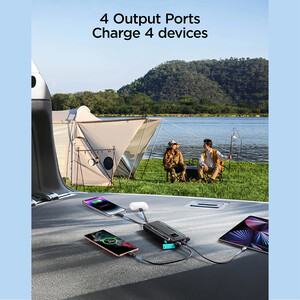 قیمت پاور بانک 22.5 وات 10000 با کابل متصل تایپ سی و لایتنیگ جویروم