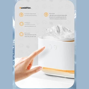 دستگاه رطوبت ساز و آروماتراپی شارژی طرح کوه یخ چرخان