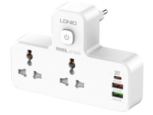 چند راهی 2 سوکت و 2 یو‌اس‌بی و یک تایپ‌سی الدنیو Ldnio Power Strip SC2311