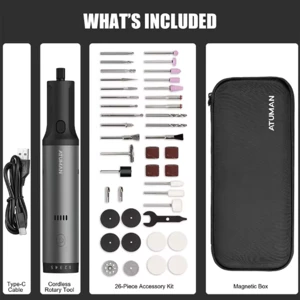 کیت ابزار چند منظوره قلم حکاکی و سنگ زنی برقی آتومن