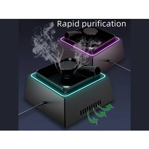 خرید زیرسیگاری تصفیه هوا بدون دود با نور LED چند منظوره Smokeless 2 in 1 Air Purifier Ashtray Air Purifier Ashtrays with LED Light