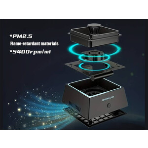 قیمت زیرسیگاری تصفیه هوا بدون دود با نور LED چند منظوره Smokeless 2 in 1 Air Purifier Ashtray Air Purifier Ashtrays with LED Light