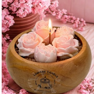 شمع معطر دکوراتیو دست‌ساز برند Lumiere مدل Spring flower
