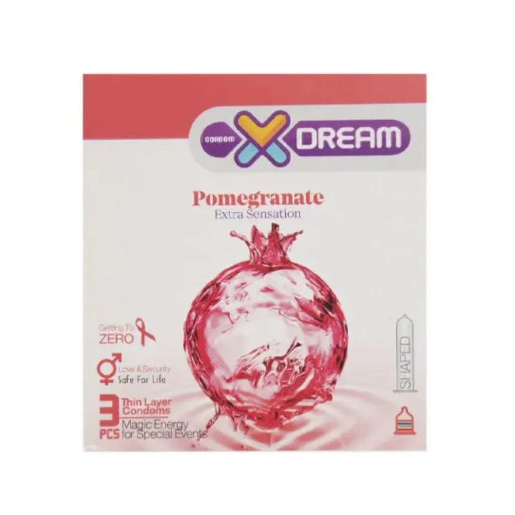 کاندوم تنگ کننده انار ایکس دریم بسته 3 عددی
