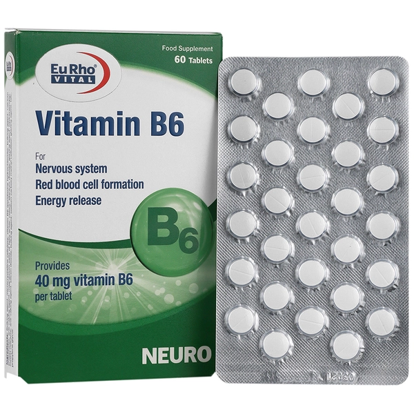 قرص ویتامین B6 یوروویتال 60 عددی