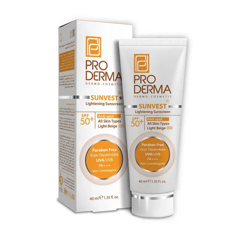 کرم ضد آفتاب و روشن کننده لک های پوست با SPF50+