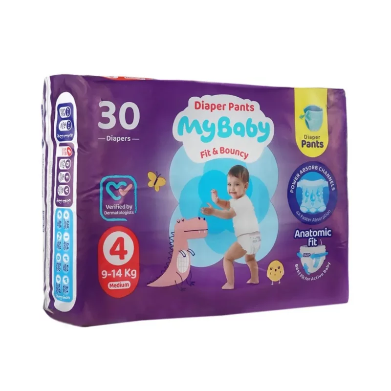 پوشک شورتی مای بیبی کانال دار سایز 4