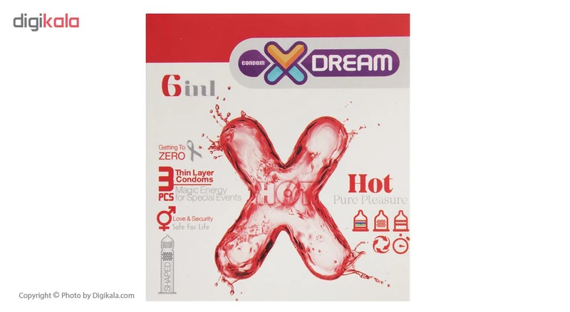 کاندوم ایکس دریم مدل Hot بسته 3 عددی