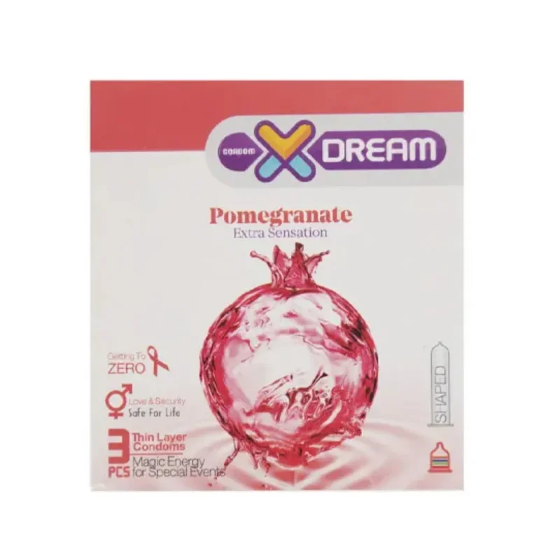 کاندوم تنگ کننده انار ایکس دریم بسته 3 عددی