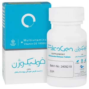 قرص فولیکوژن اروند فارمد بسته 60 عددی