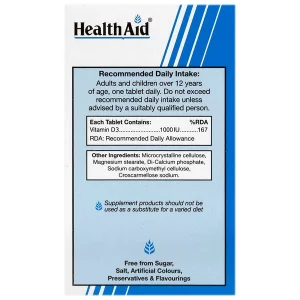 ویتامین د3 هلث اید 1000 واحد بسته 30 عددی