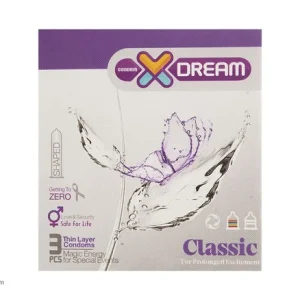 کاندوم ایکس دریم مدل کلاسیک بسته 3 عددی