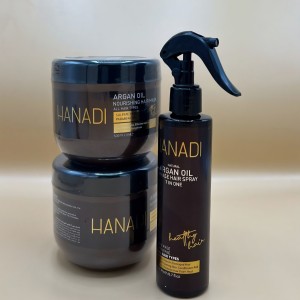 پک ماسک مو دو عددی و یک عدد اسپری دو فاز هانادی