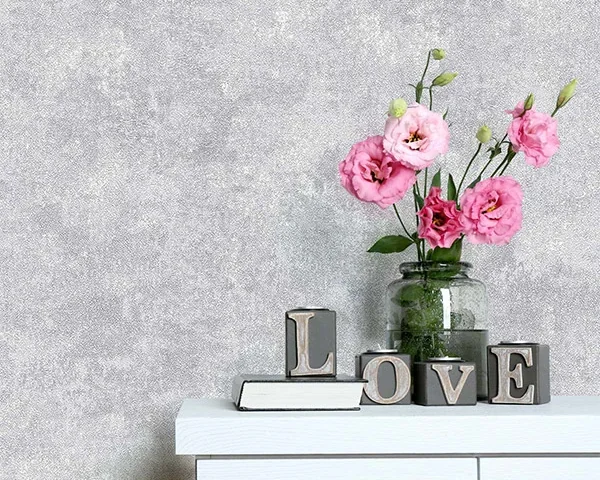 آلبوم کاغذدیواری دیواری طرح پتینه خاکستری کد ۱۰۱۱۷