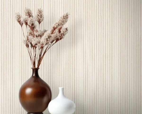 کاغذ دیواری کربن2/carbon طرح راه راه کرم کد ۱۰۱۷۹