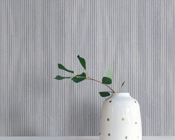 کاغذ دیواری کربن2/carbon طرح راه راه خاکستری کد ۱۰۱۸۳