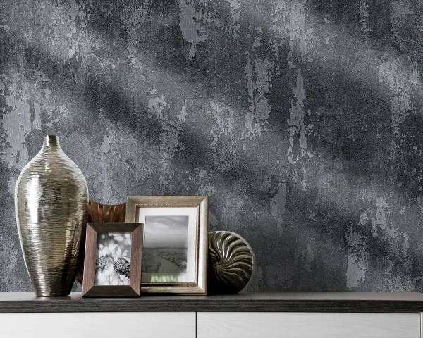 کاغذ دیواری کربن 3/carbon3 طرح پتینه خاکستری کد ۱۰۳۱۰