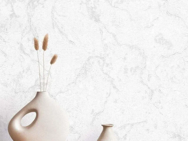 کاغذ دیواری هاش دو او H2O طرح رگه‌دار سفید / کد 919W