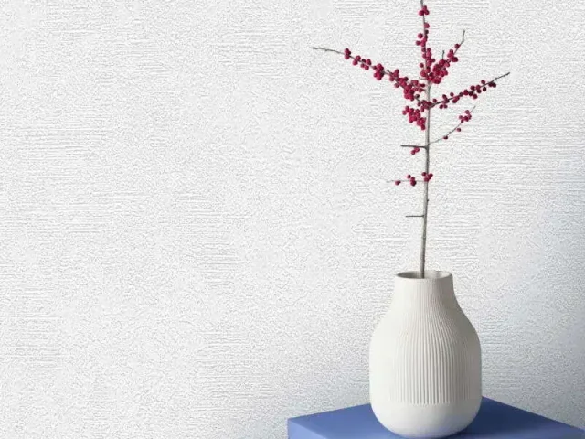 کاغذدیواری هاش دو او H2O طرح ساده سفید کد 933W