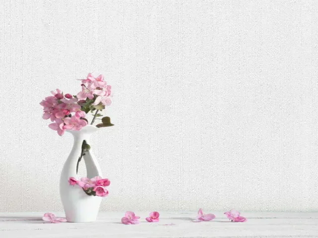 کاغذدیواری هاش دو او H2O طرح ساده سفید کد 937W