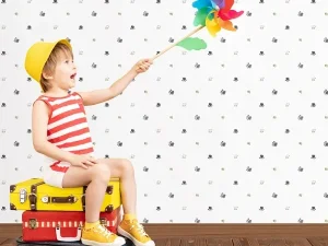 شیک‌ترین مدل‌های کاغذ دیواری اتاق کودک با تم‌ کارتونی و فانتزی