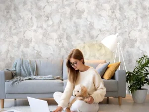 آلبوم کاغذدیواری کربن 1 طرح پتینه نقره‌ای کد ۱۰۰۴۵