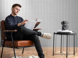 آلبوم کاغذدیواری کربن 1 طرح بافت نقره‌ای کد ۱۰۰۵۴