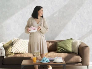 کاغذ دیواریکربن2/ carbon2 طرح بافت نقره‌ای کد ۱۰۱۵۱