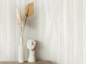 کاغذ دیواری کربن2/carbon طرح راه راه سفید کد ۱۰۱۸۱